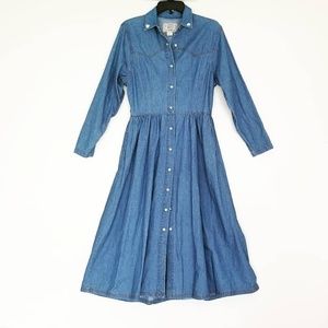 PS GITANO Vintage Women's denim maxi dress size M